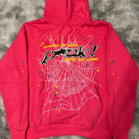 Sp5der P*NK Hoodie Pink Young Thug Size Medium or Large - Picture 1 of 3